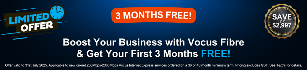 Telair - Vocus 3 Months Free - Jul 2025 Vocus 3 months free offer.