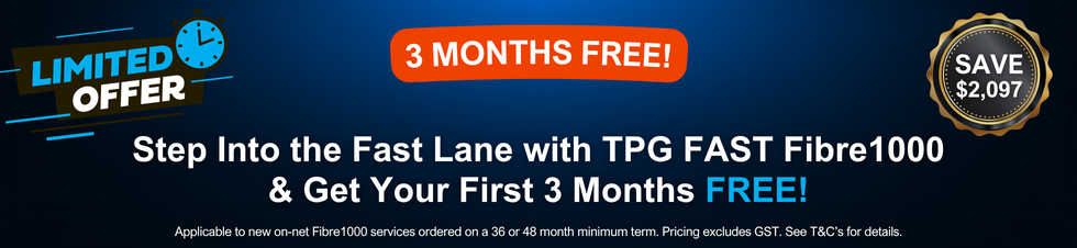 Get TPG Fibre with 3 months free from Telair