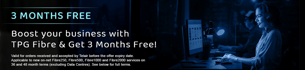 Get TPG/AAPT Fibre with 3 months free from Telair